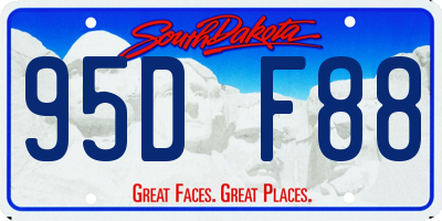 SD license plate 95DF88