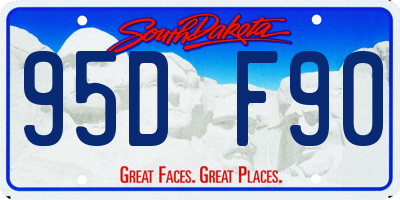 SD license plate 95DF90