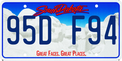 SD license plate 95DF94