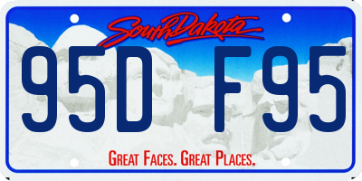 SD license plate 95DF95