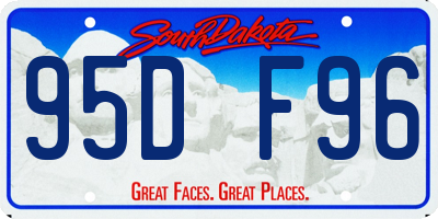 SD license plate 95DF96