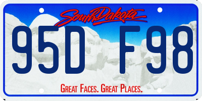 SD license plate 95DF98