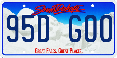 SD license plate 95DG00