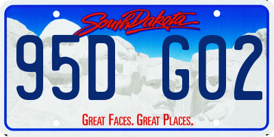 SD license plate 95DG02