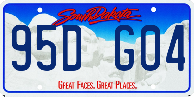 SD license plate 95DG04