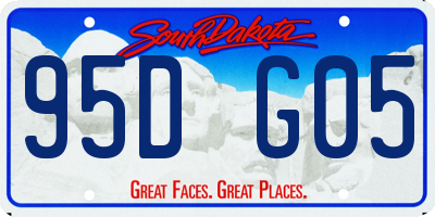 SD license plate 95DG05