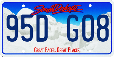 SD license plate 95DG08