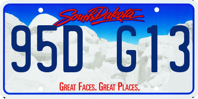 SD license plate 95DG13