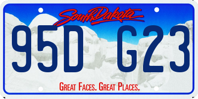 SD license plate 95DG23