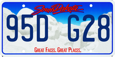 SD license plate 95DG28