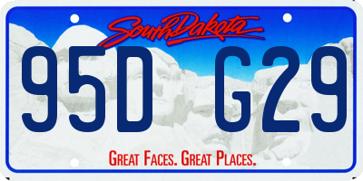 SD license plate 95DG29