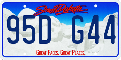 SD license plate 95DG44