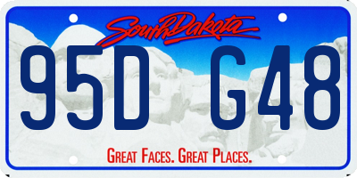 SD license plate 95DG48