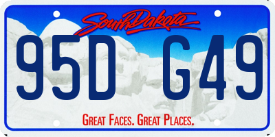 SD license plate 95DG49
