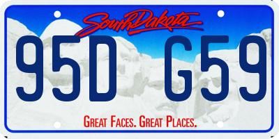 SD license plate 95DG59