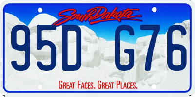 SD license plate 95DG76