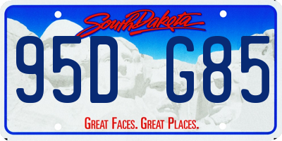 SD license plate 95DG85