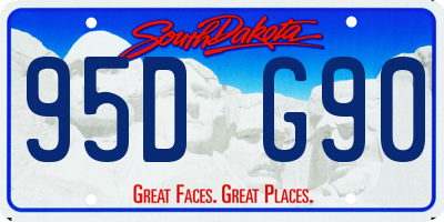 SD license plate 95DG90