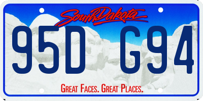 SD license plate 95DG94