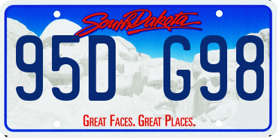 SD license plate 95DG98