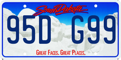 SD license plate 95DG99