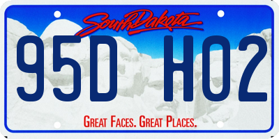 SD license plate 95DH02