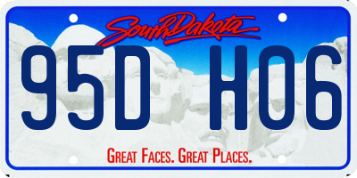 SD license plate 95DH06