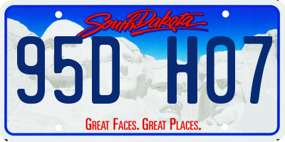 SD license plate 95DH07