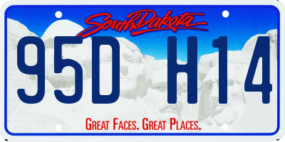 SD license plate 95DH14
