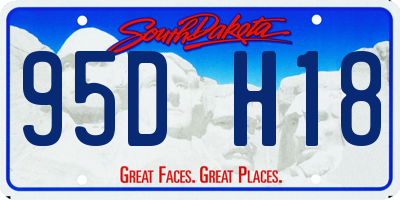 SD license plate 95DH18