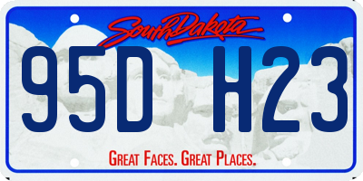 SD license plate 95DH23