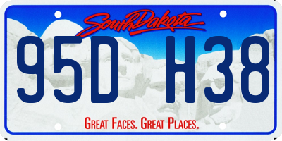 SD license plate 95DH38