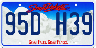 SD license plate 95DH39