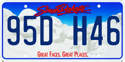 SD license plate 95DH46