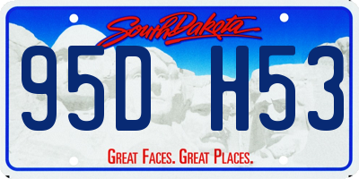 SD license plate 95DH53