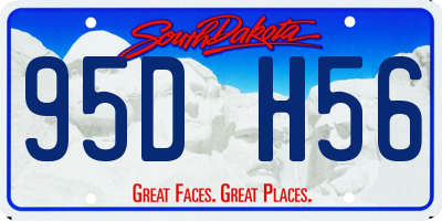 SD license plate 95DH56