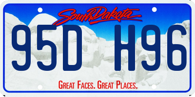 SD license plate 95DH96