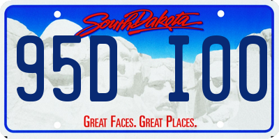 SD license plate 95DI00