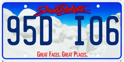 SD license plate 95DI06