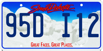 SD license plate 95DI12
