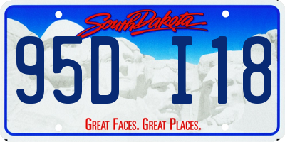 SD license plate 95DI18