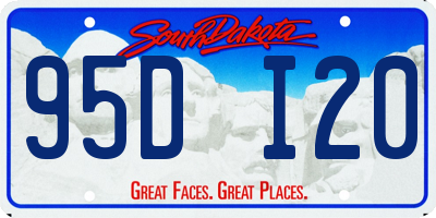 SD license plate 95DI20