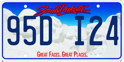 SD license plate 95DI24