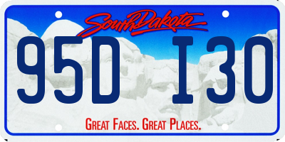 SD license plate 95DI30