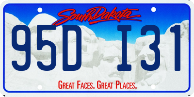 SD license plate 95DI31
