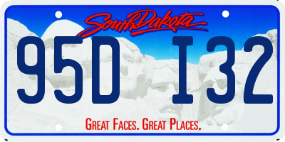 SD license plate 95DI32