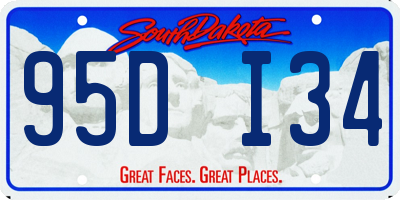 SD license plate 95DI34