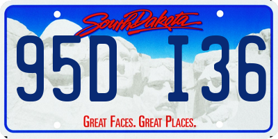 SD license plate 95DI36