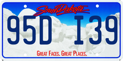 SD license plate 95DI39