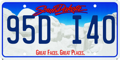 SD license plate 95DI40